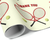 レッドクリームテニスカスタムをテーマにした文字any大事な行事 ラッピングペーパー (ロールコーナー)