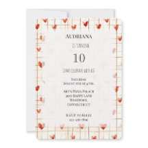 レッドクリームハートライン誕生日