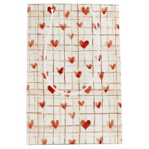 レッドクリームハート抽象芸術