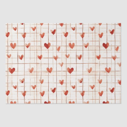 レッドクリームハート抽象芸術 薄葉紙 (正面)