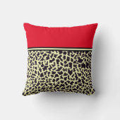 レッドクリームヒョウ クッション (裏面)