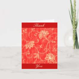 レッドクリームフローラサンキューカード サンキューカード