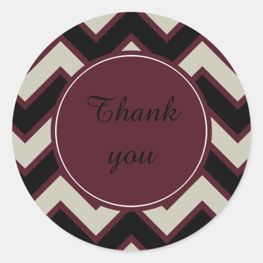 レッドクリームブラックシボ感謝していロンユー ラウンドシール (正面)