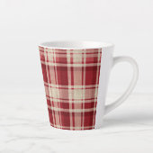 レッドクリームプレイドストライプ カフェラテマグ (右)