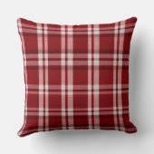 レッドクリームプレイドストライプ クッション (裏面)