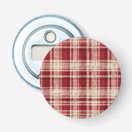 レッドクリームプレイドストライプ 栓抜き