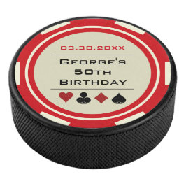 レッドクリームホワイト誕生日トランプのポーカーチップラスベガス アイスホッケーパック