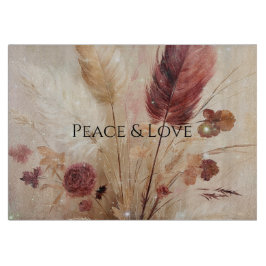 レッドクリームボホフェザーフローラ カッティングボード