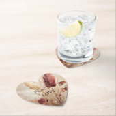 レッドクリームボホフェザーフローラ ペーパーコースター (インサイチュ)