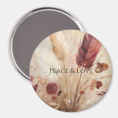 レッドクリームボホフェザーフローラ マグネット (正面/裏面)