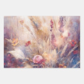 レッドクリームボホフェザーフローラ ラッピングペーパーシート (正面2)