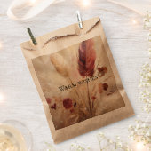 レッドクリームボホーフェザー結婚ズフローラ フェイバーバッグ (クリップ留めされた状態)