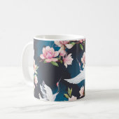 レッドクレーンMagnolia:日本の水色。 コーヒーマグカップ (正面左)