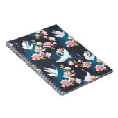 レッドクレーンMagnolia:日本の水色。 ノートブック (右側)