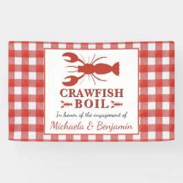 レッドクロウフィッシュシーフードピクニック婚約パーティ 横断幕