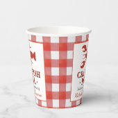 レッドクロウフィッシュロブスターパーティー婚約ピクニック 紙コップ (左)