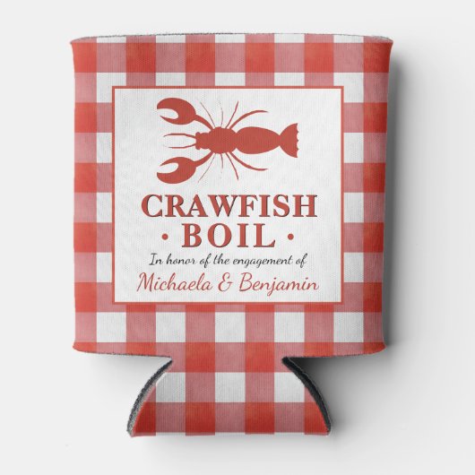 レッドクロウフィッシュロブスターパーティー婚約ピクニック 缶クーラー (正面)