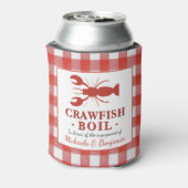 レッドクロウフィッシュロブスターパーティー婚約ピクニック 缶クーラー (缶裏面)