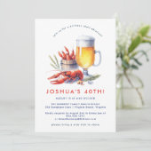 レッドクロウフィッシュ低カントリーの誕生日パーティー 招待状 (スタンド正面)