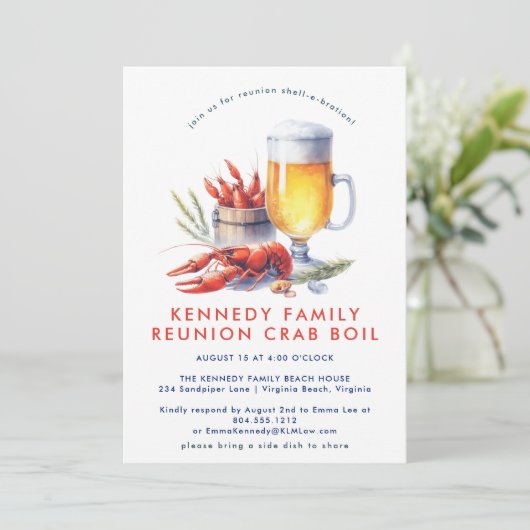 レッドクロウフィッシュ低カントリーボイルファミリー懇親会 招待状 (スタンド正面)