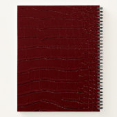 レッドクロコダイルスキンプリントワニス ノートブック (裏面)