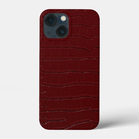 レッドクロコダイル スキン柄 光沢仕上げ Case-Mate iPhoneケース (裏面)