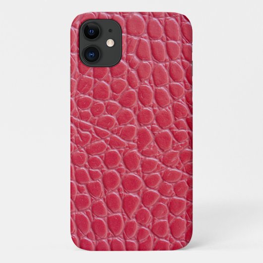 レッドクロコダイル スキン柄 Case-Mate iPhoneケース (裏面)