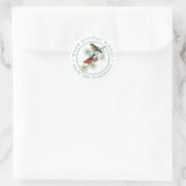 レッドクロスビルバードパインホリデーパーソナライズされた ラウンドシール (バッグ)