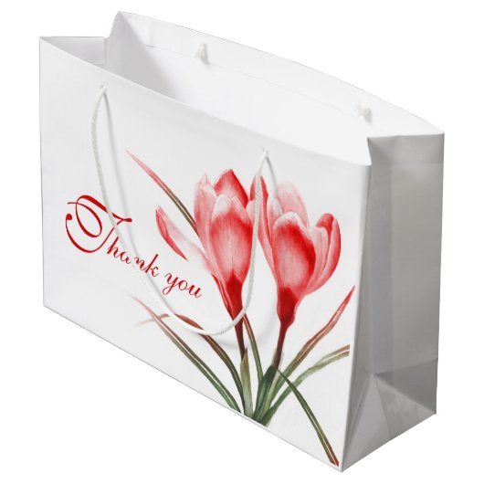 レッドクロッカスウォーター感謝していカラーアートユー抱き枕 ラージペーパーバッグ (裏面アングル)