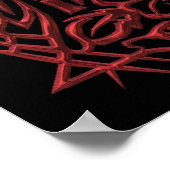 レッドクロムオリエンタルトライバルタトゥーポスター ポスター (角)