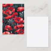 レッドクロムブラックインクフローポップス3Dフローラ8k Res 名刺 (正面/裏面)