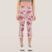 レッドクローバーシャムロックパターンセントパトリックの日 カプリレギンス (正面)