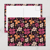 レッドクローバーシャムロックパターンセントパトリックの日 ポストカード (正面/裏面)