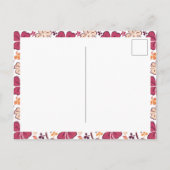 レッドクローバーシャムロックパターンセントパトリックの日 ポストカード (裏面)