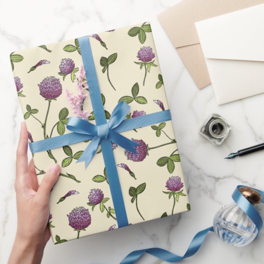 レッドクローバーハニー アンティークホワイト ラッピングペーパー (ギフト)