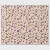 レッドクローバーピンク赤ちゃんシャワーラッピング紙 ラッピングペーパー (フラット)