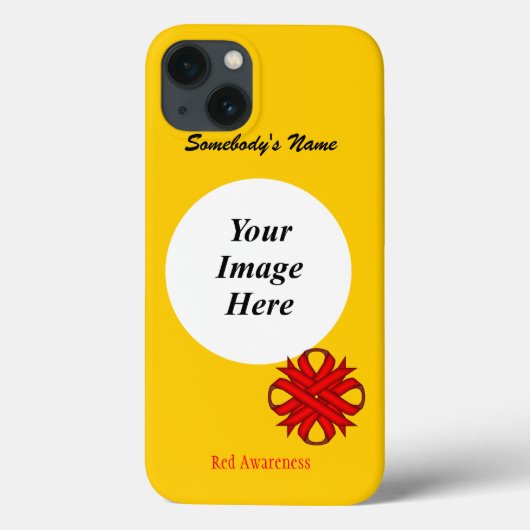 レッドクローバーリボンテンプレートバイケネス・ヨンチッチ Case-Mate iPhoneケース (裏面)