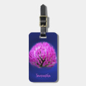 レッドクローバーワイルドフラワーパーソナライズされた ラゲッジタグ (正面縦)