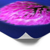 レッドクローバーワイルドフラワー抽象芸術 ポスター (角)