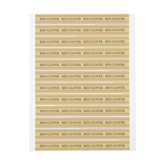 レッドクローバー蜂蜜タンパー防止ふたラベル ラップアラウンドラベル (シート)