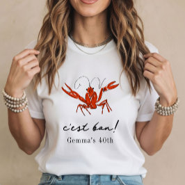 レッドクローフィッシュボイル セ ボン シーフード サマー パーティー Tシャツ