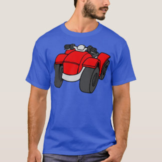 レッドクワッドバイクATV Tシャツ