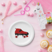 レッドクワッドローラーダービースケート ペーパープレート (パーティー)