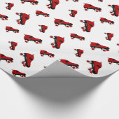 レッドクワッドローラーダービースケート ラッピングペーパー (角)