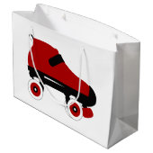 レッドクワッドローラーダービースケート ラージペーパーバッグ (裏面アングル)