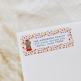 レッドグムボールマシンキャンディガム差出人住所 ラベル