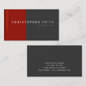 レッドグモダンレイシンプルプレーン 名刺 (正面/裏面)