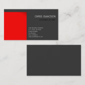 レッドグモダンレイシンプルプレーン 名刺 (正面/裏面)