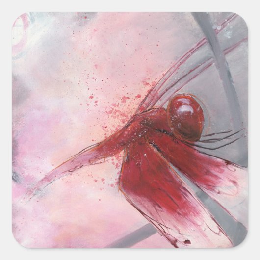 レッドグラスショーク スクエアシール (正面)