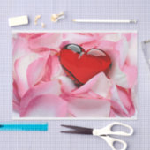 レッドグラスハートバラ花びら 薄葉紙 (クラフト)